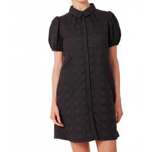 NEW DOLCE CABO abbie quilted mini dress in black